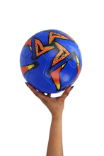 Load image into Gallery viewer, Size 5 PVC Leather Football Inflated (Blue Design)
