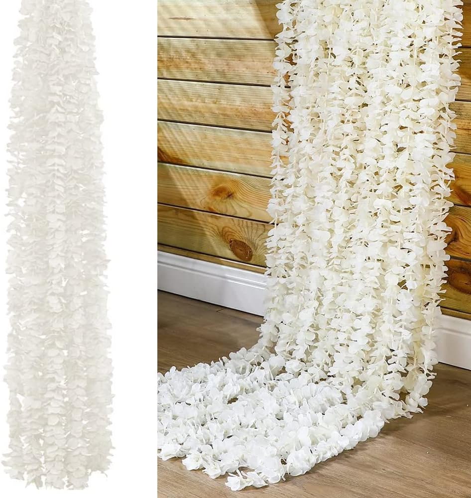 White Long Flower Decoration 1.8metres length (Pack of 10)