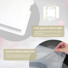 Load image into Gallery viewer, 10" x 10" x 12" (26cm x 26cm x 30cm) Clear Gift Box White Square Base (Flat packed)
