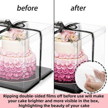 Load image into Gallery viewer, 10" x 10" x 9" Clear Gift Box Black Square Base (Flat packed)
