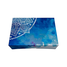 Load image into Gallery viewer, 7&quot; x 5&quot; x 2&quot; Rectangular Blue Ocean Mithai (Indian Sweet) Box
