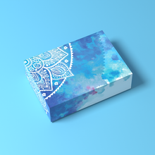 Load image into Gallery viewer, 7&quot; x 5&quot; x 2&quot; Rectangular Blue Ocean Mithai (Indian Sweet) Box
