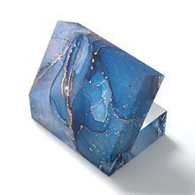 Load image into Gallery viewer, 7&quot; x 5&quot; x 2&quot; Rectangular Blue Marble Print Effect Mithai (Indian Sweet) Box
