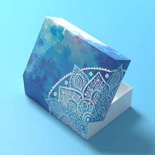 Load image into Gallery viewer, 7&quot; x 5&quot; x 2&quot; Rectangular Blue Ocean Mithai (Indian Sweet) Box
