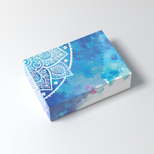 Load image into Gallery viewer, 7&quot; x 5&quot; x 2&quot; Rectangular Blue Ocean Mithai (Indian Sweet) Box
