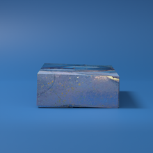 Load image into Gallery viewer, 7&quot; x 5&quot; x 2&quot; Rectangular Blue Marble Print Effect Mithai (Indian Sweet) Box
