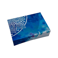 Load image into Gallery viewer, 7&quot; x 5&quot; x 2&quot; Rectangular Blue Ocean Mithai (Indian Sweet) Box
