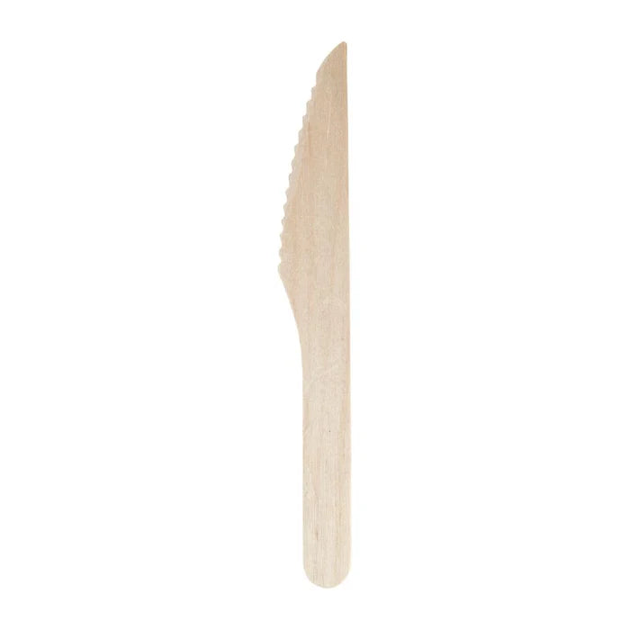Biodegradable Birchwood Wooden Knives Heavy Duty (Pack of 100)