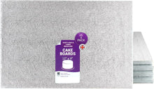 Load image into Gallery viewer, 12&quot; x 9&quot; Rectangular Silver Cake Drums 12mm Thick (Pack of 5)
