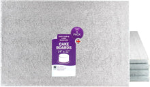 Load image into Gallery viewer, 14&quot; x 12&quot; Rectangular Silver Cake Drums 12mm Thick (Pack of 5)
