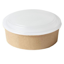 Load image into Gallery viewer, 1000ml Large Kraft Soup Containers with Clear Plastic Lids (Pack of 50)
