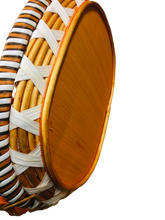 Load image into Gallery viewer, Light Brown/White Oval Wooden Tray Basket (D50cm)
