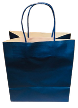 Load image into Gallery viewer, Dark Blue Paper Bags 21x20x12cm (Pack of 12)
