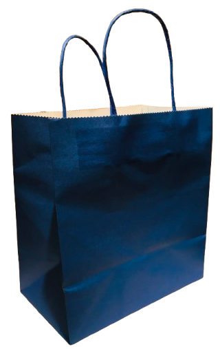 Dark Blue Paper Bags 21x20x12cm (Pack of 12)