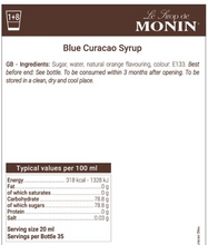 Load image into Gallery viewer, Blue Curacao 70cl Monin Syrup
