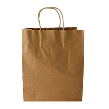 Load image into Gallery viewer, SOS Medium Pure Kraft Twisted Handle Paper Bags (Case of 250)
