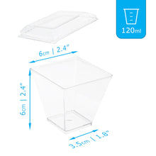 Load image into Gallery viewer, 120ml/4oz Reusable Plastic Dessert Cup with Lids (Pack of 24pcs)

