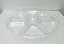 Load image into Gallery viewer, 16" Clear Plastic 7-Compartment Platter Tray
