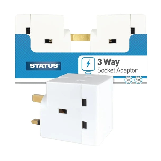 3-way Fused Adapter White