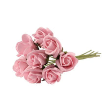 Load image into Gallery viewer, Baby Pink Artificial Foam Tea Rose Bud 4cm (Bunch of 8)
