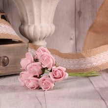 Load image into Gallery viewer, Baby Pink Artificial Foam Tea Rose Bud 4cm (Bunch of 8)
