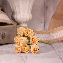 Load image into Gallery viewer, Cream Artificial Foam Tea Rose Bud 4cm (Bunch of 8)
