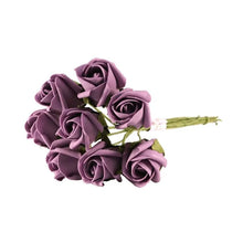 Load image into Gallery viewer, Mauve Artificial Foam Tea Rose Bud 4cm (Bunch of 8)
