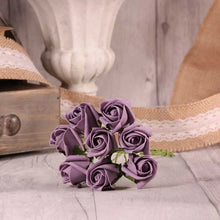 Load image into Gallery viewer, Mauve Artificial Foam Tea Rose Bud 4cm (Bunch of 8)
