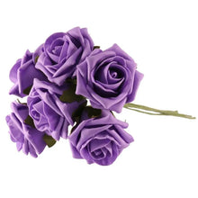 Load image into Gallery viewer, Lavender Artificial Foam Tea Rose 6.5cm (Bunch of 6)
