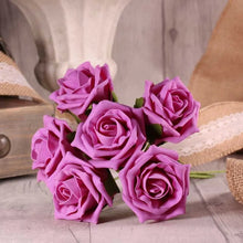 Load image into Gallery viewer, Dusky Pink Artificial Foam Tea Rose 6.5cm (Bunch of 6)
