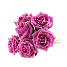 Load image into Gallery viewer, Dusky Pink Artificial Foam Tea Rose 6.5cm (Bunch of 6)
