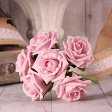 Load image into Gallery viewer, Baby Pink Artificial Foam Tea Rose 6.5cm (Bunch of 6)
