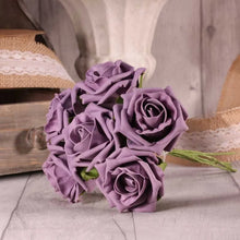 Load image into Gallery viewer, Mauve Artificial Foam Tea Rose 6.5cm (Bunch of 6)
