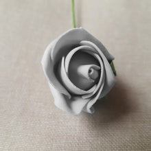 Load image into Gallery viewer, Grey Artificial Foam Tea Rose Bud 4cm (Bunch of 8)
