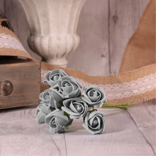 Load image into Gallery viewer, Grey Artificial Foam Tea Rose Bud 4cm (Bunch of 8)

