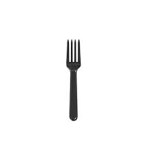 Mini Black Economy Forks 10cm (Pack of 50)