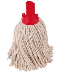 Size 14 Push Fit Plastic Socket Mop Heads Cotton PY (Pack of 10)