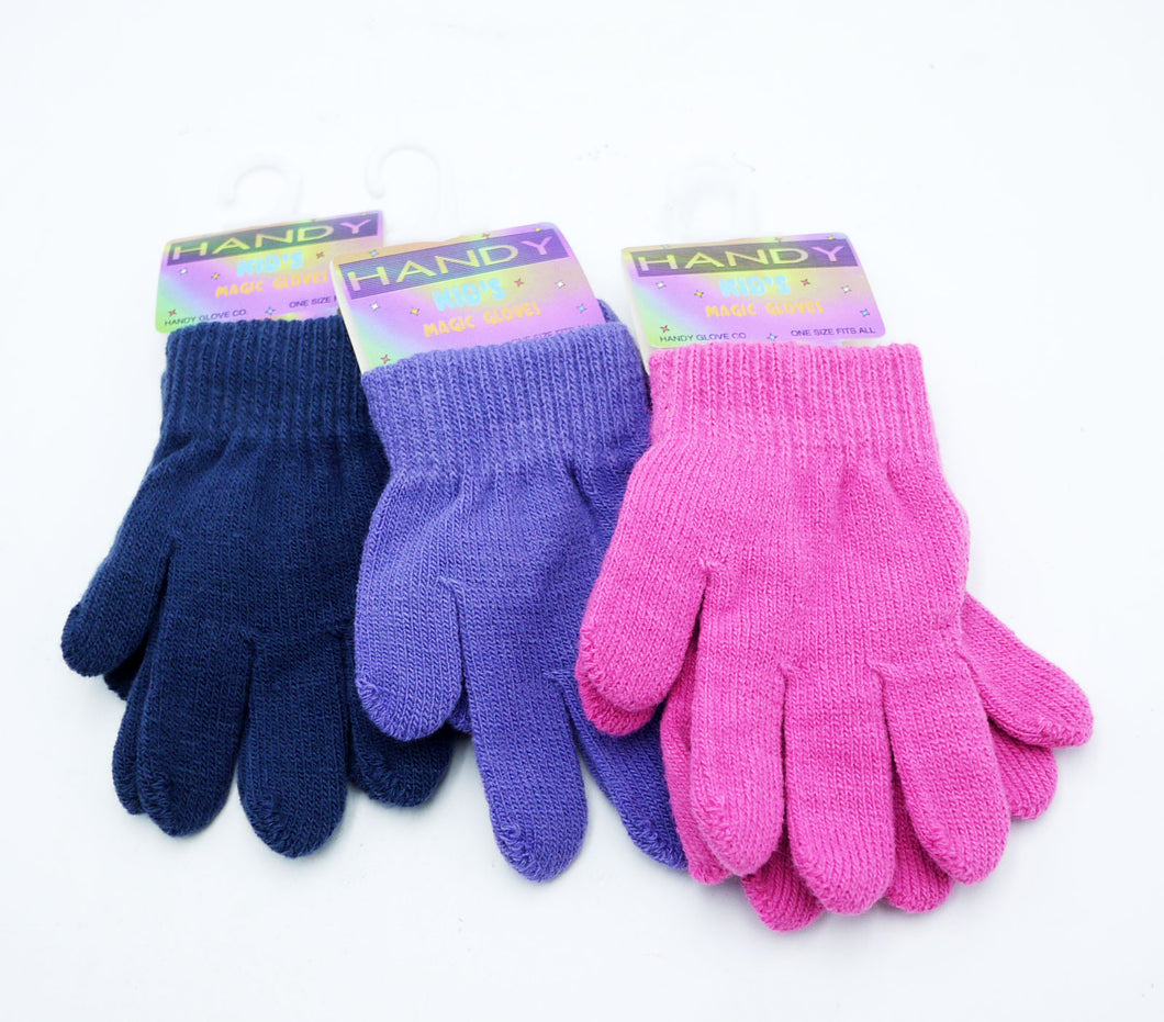 12 pairs x Assorted Coloured Magic Gloves Kids - One Size Fits All