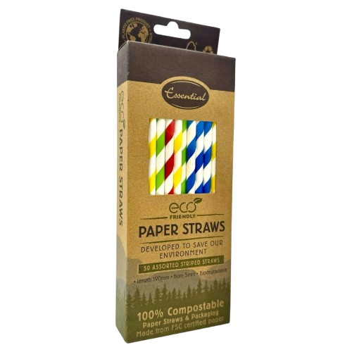 Assorted 4mm Paper Straws (Pack of 50)