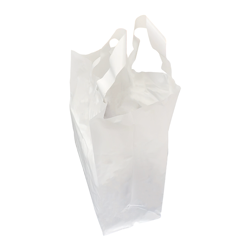 Large White Poly SOS Flexi Loop Carrier Bags (Case of 250) – Suki's ...