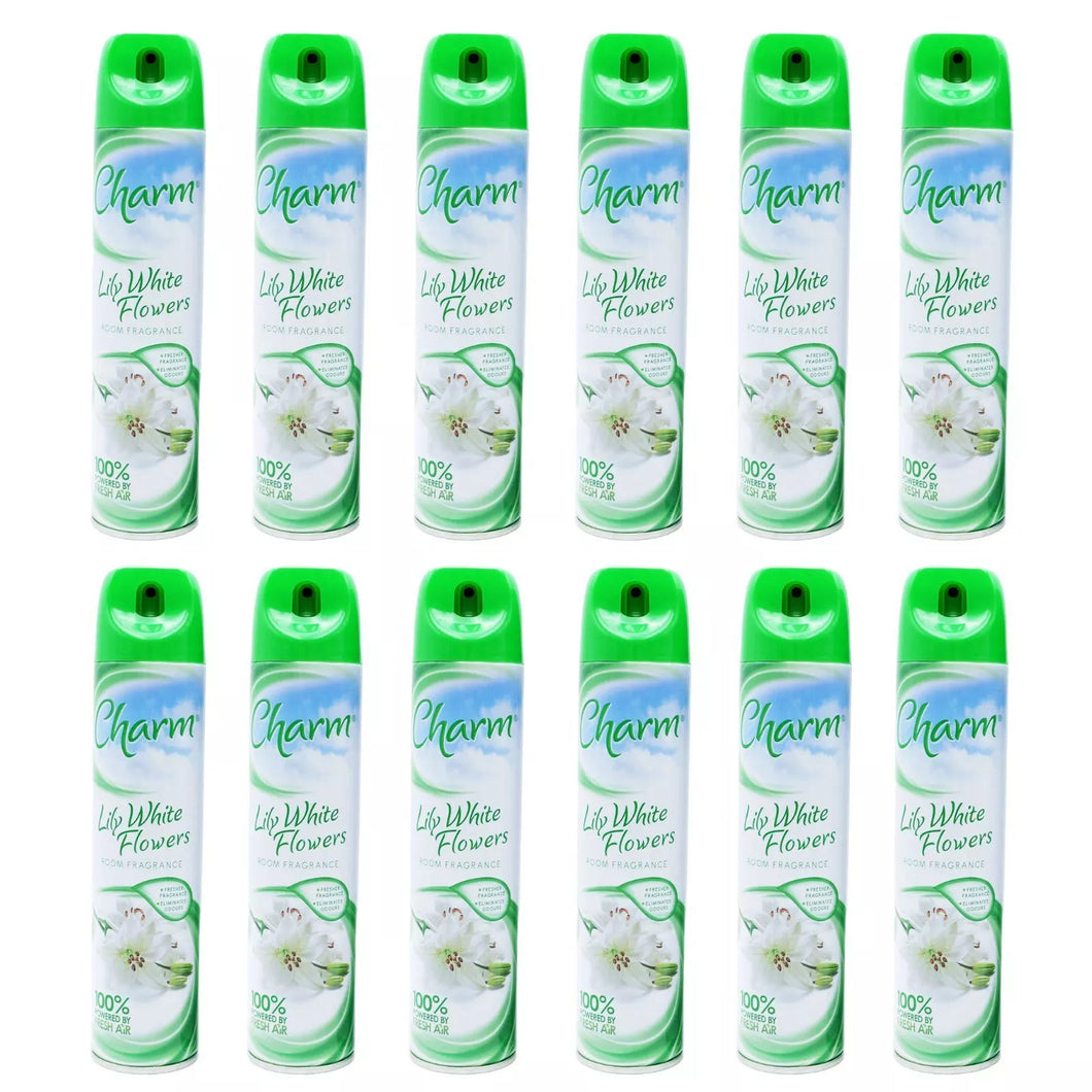 Charm Air Freshener Lily & White Flower (12 x 240ml)