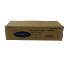 Load image into Gallery viewer, 15x18&quot; Medium White Patch Handle Carrier Bags (Scorpion)
