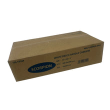 Load image into Gallery viewer, 15x18&quot; Medium White Patch Handle Carrier Bags (Scorpion)
