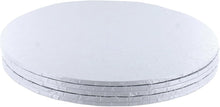 Load image into Gallery viewer, 10&quot; Round White Masonite 4mm Cake Boards Thin (Pack of 5)
