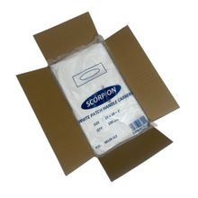 Load image into Gallery viewer, 15x18&quot; Medium White Patch Handle Carrier Bags (Scorpion)

