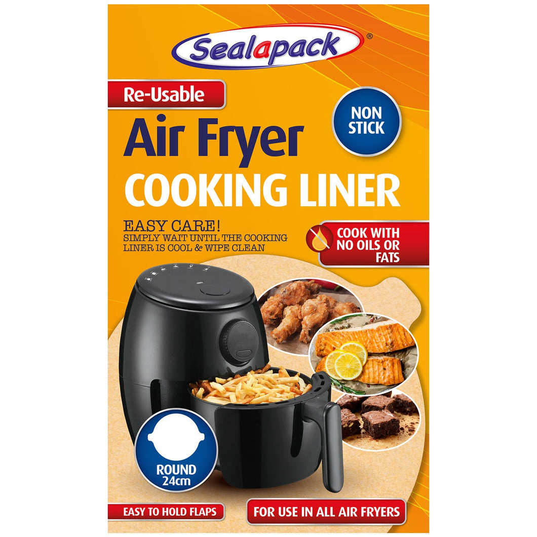 Reusable Non-Stick Round Air Fryer Cooking Liner 24cm