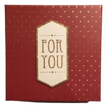 Load image into Gallery viewer, Burgundy &quot;For You&quot; Square Gift Boxes (Set of 3)
