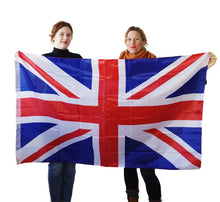 Load image into Gallery viewer, Union Jack Polyester Cloth Large Flag (5ft x 3ft) with 2 Brass Eyelets
