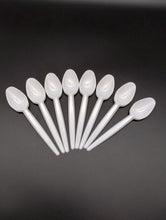 Load image into Gallery viewer, White Reusable Plastic Spoons Heavy Duty (Pack of 50)
