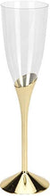 Load image into Gallery viewer, 135ml Gold/Clear Reusable Plastic Champagne Flutes (Pack of 4pcs)
